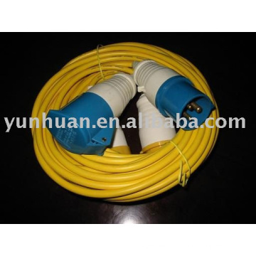 3183Y orange cable CEE 16A plug coupler Cee17 industrial extension lead